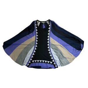 Lovestich women’s boho dolman in purple and black Size M excellent condition